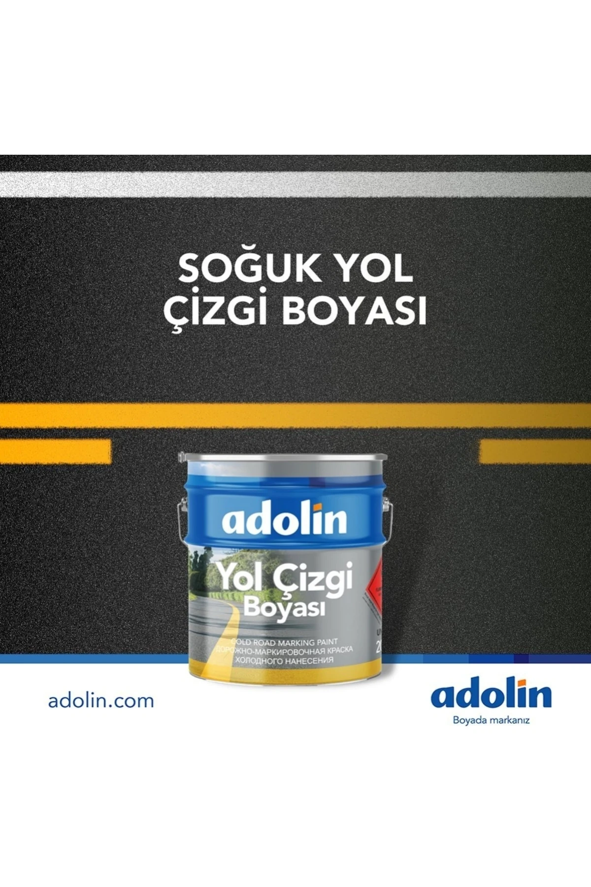 Yol Çizgi Boyası 3 Kg Sarı
