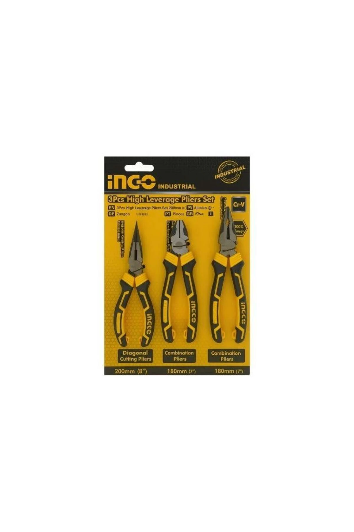 Profesyonel 3'lü Set (200mm Pense-160mm Yankeski-160mm Kargaburun) - ING-HKPS28318