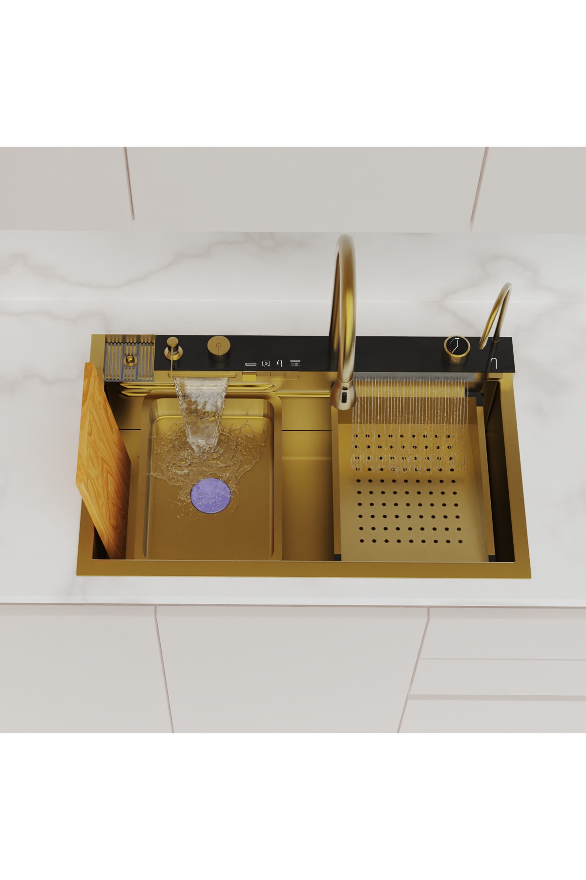 Tam Otomatik 9 Fonksiyonlu Şelale Evye Gold