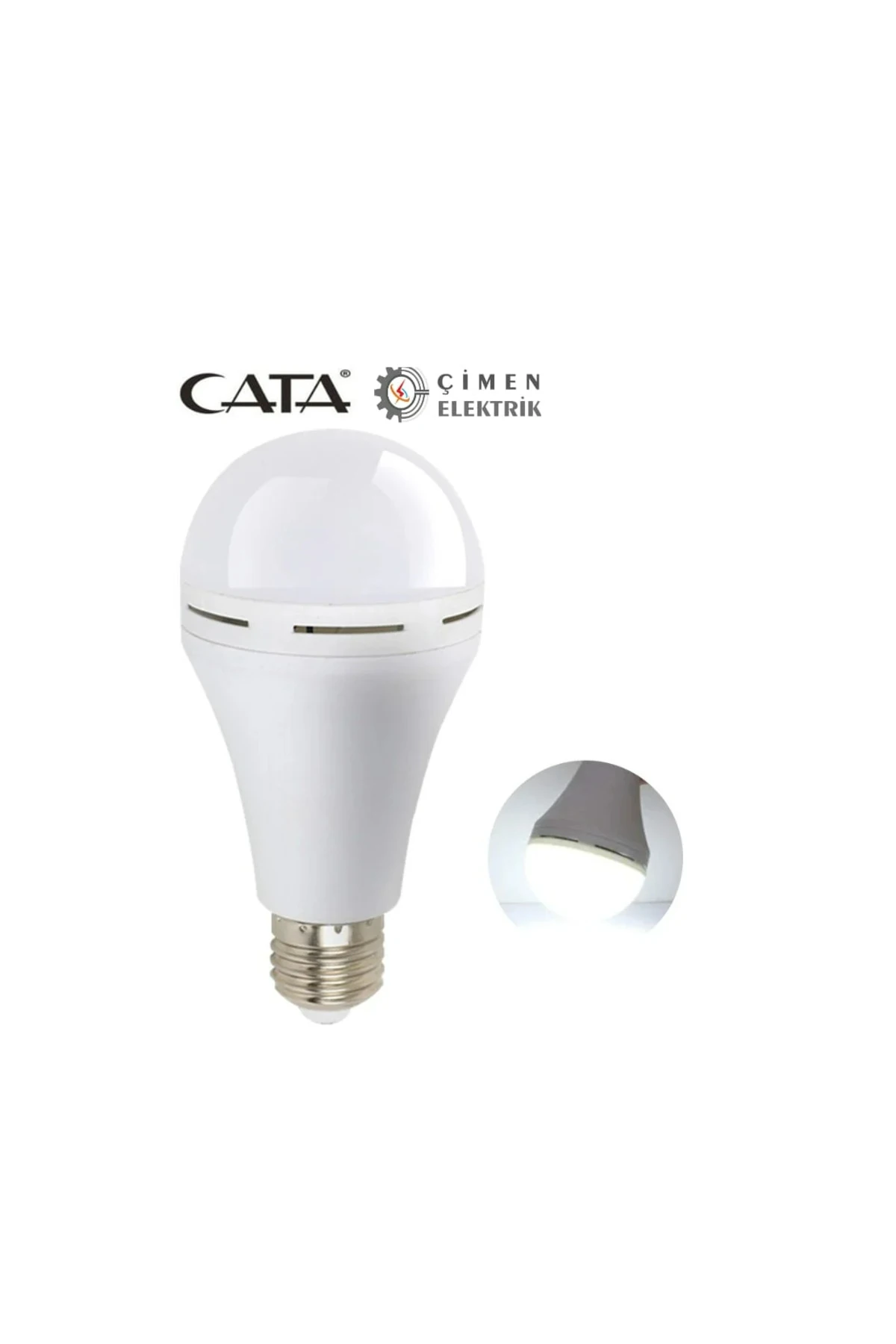 10 ADET CATA CT 4229 9W Şarjlı Led Ampul 6400K Beyaz Işık