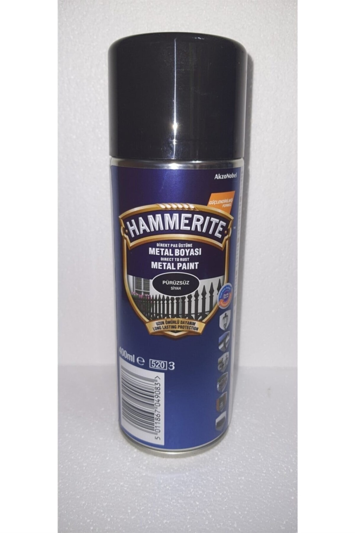 Hammerite Düz Sprey Siyah 0,4 L 5094328