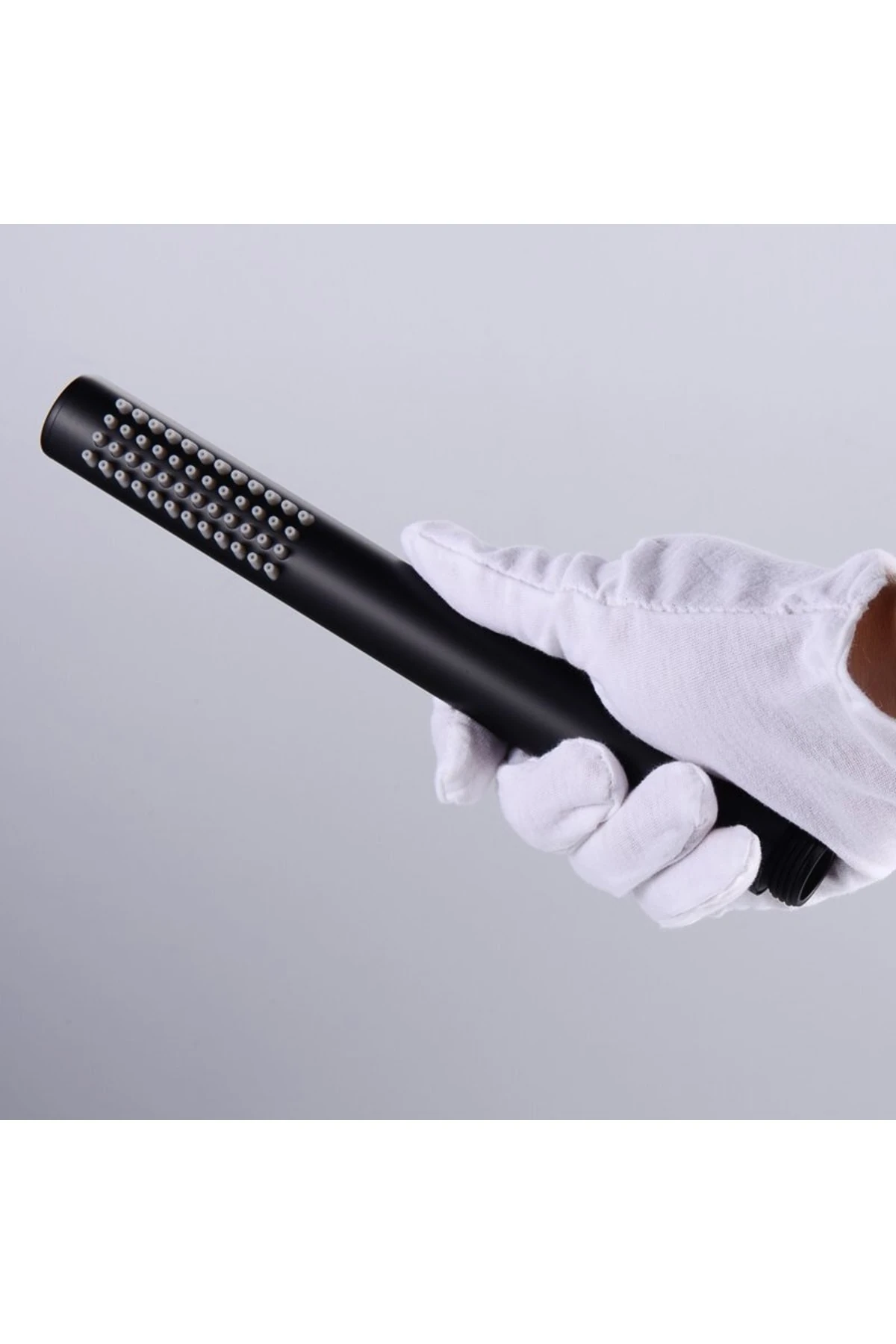 El Duş Başlığı Pirinç Metal Oval Siyah Ke101-b