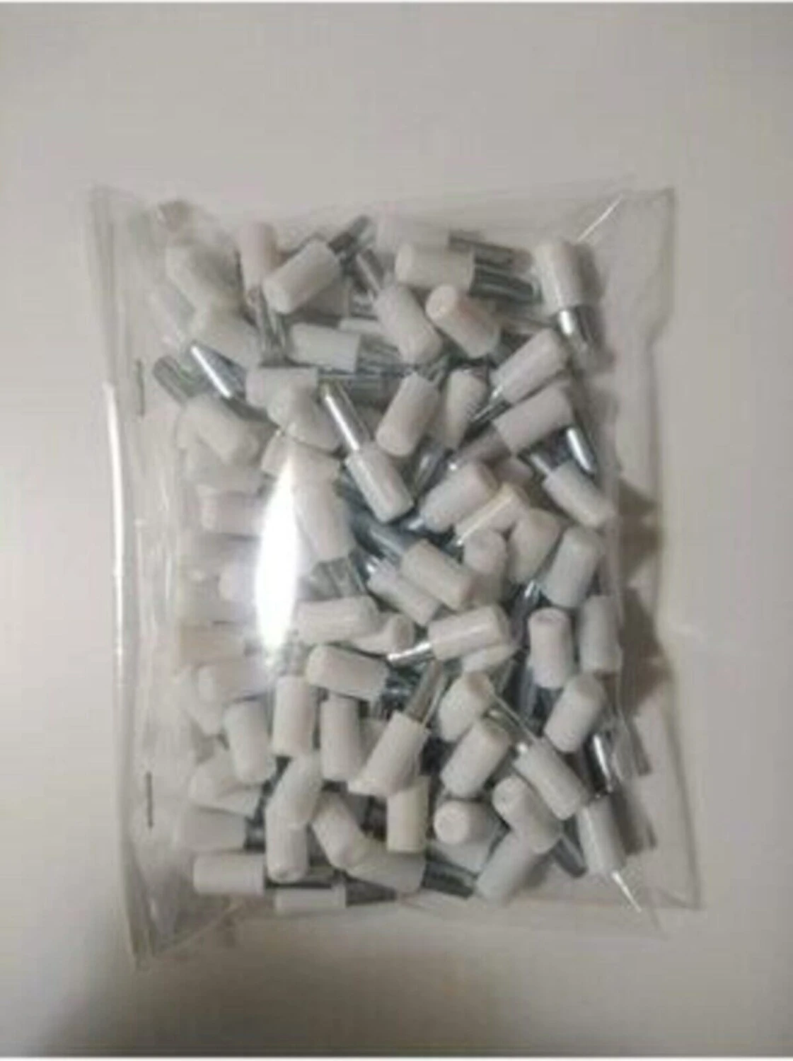 Metal Başlı Raf Pimi 100 Adet Beyaz Raf Pimleri Gri