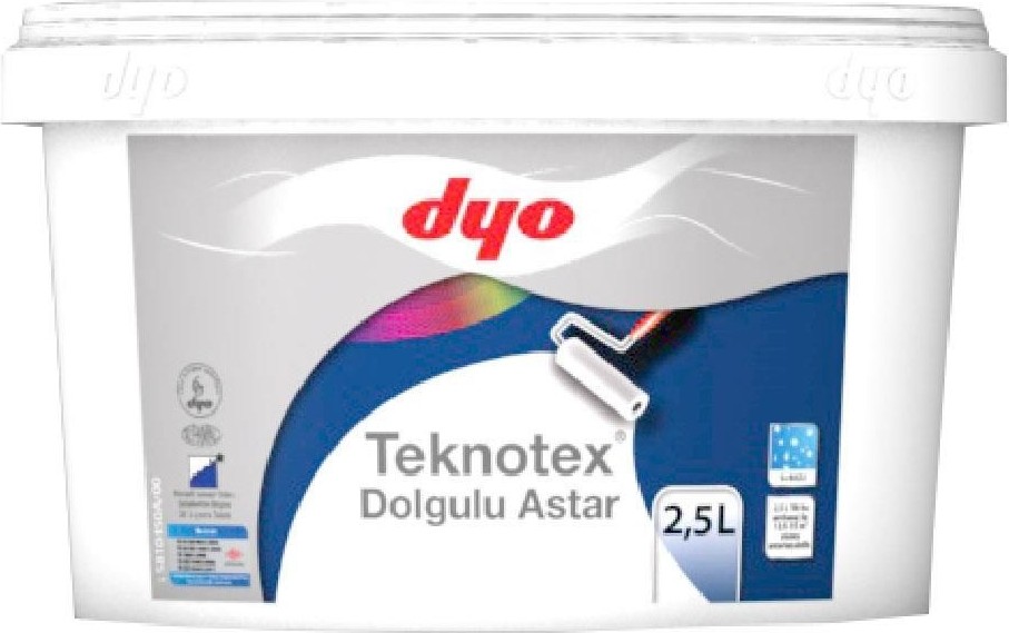 Teknotex Dolgulu Dış Cephe Astarı 2,5 Litre Beyaz