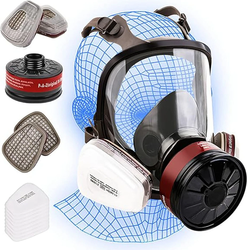 Decisive Filtreli Solunum Gaz Maskesi, Kimyasallar Için Solunum Maskesi, Organik Buhar, Toz Dumanı, Boya Spreyi, Ağaç Işleme B (Yurt Dışından)