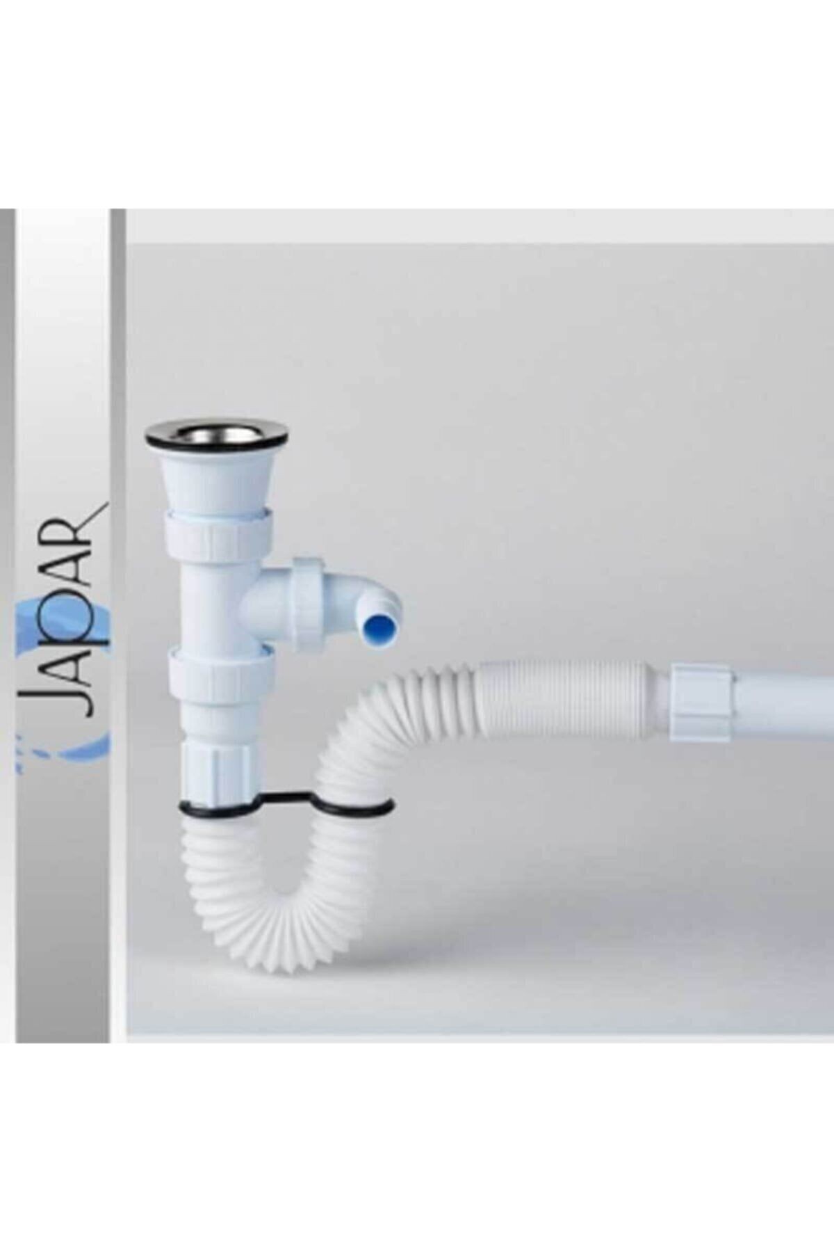 Çamaşır Çıkışlı Körüklü Evye Lavabo Sifonu