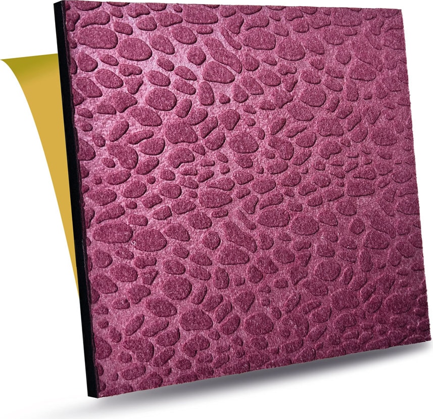 Bordo Embos Keçe Ses ve Isı Yalıtım Paneli 40 x 40 cm