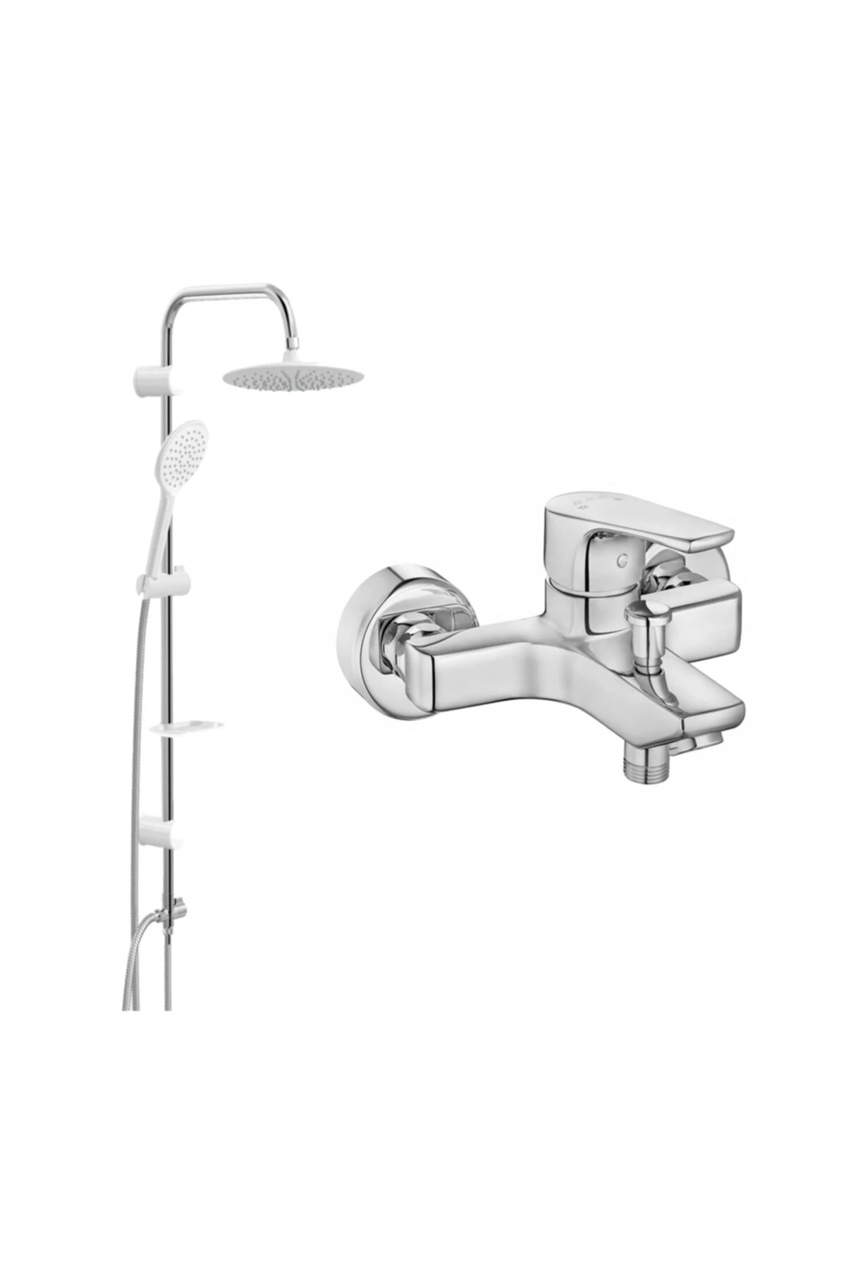 Niobe Banyo Bataryası Ve Valtemo Slim White Robot Duş Takımı 2li Set