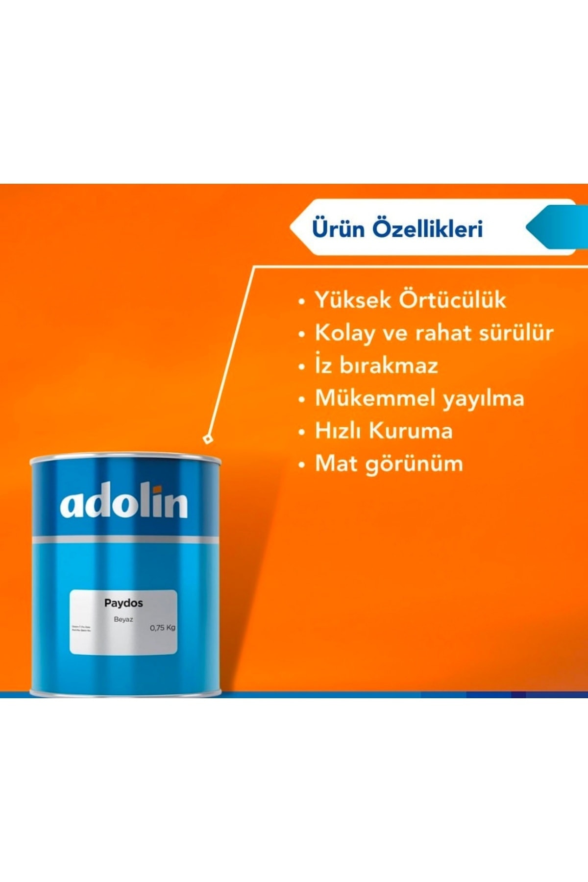 Adolin Paydos İs Örtücü (0.75 KG)