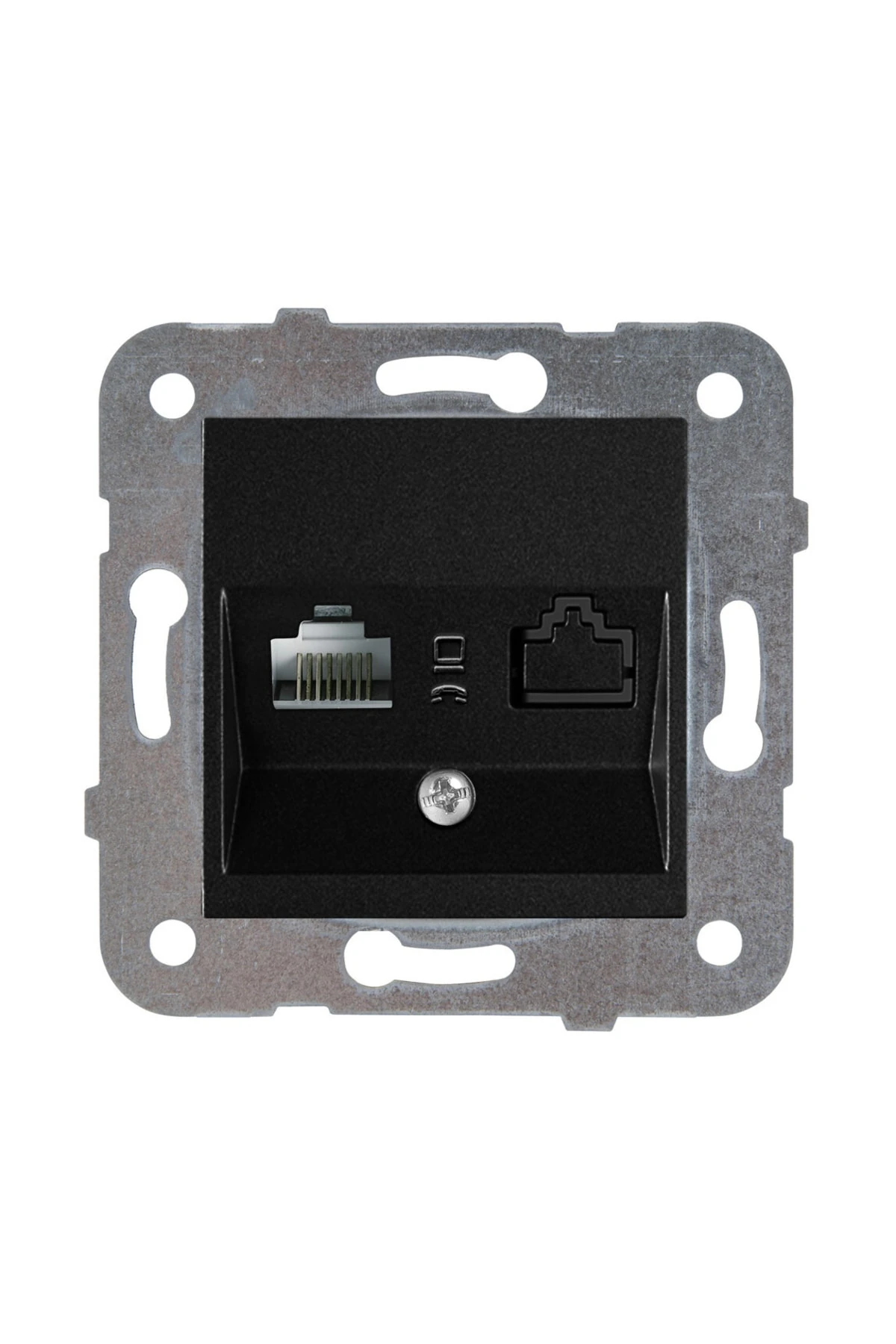 Novella Data+nüm Telefon Prizi Cat5+cat3 Siyah Mek+düğme Kapak