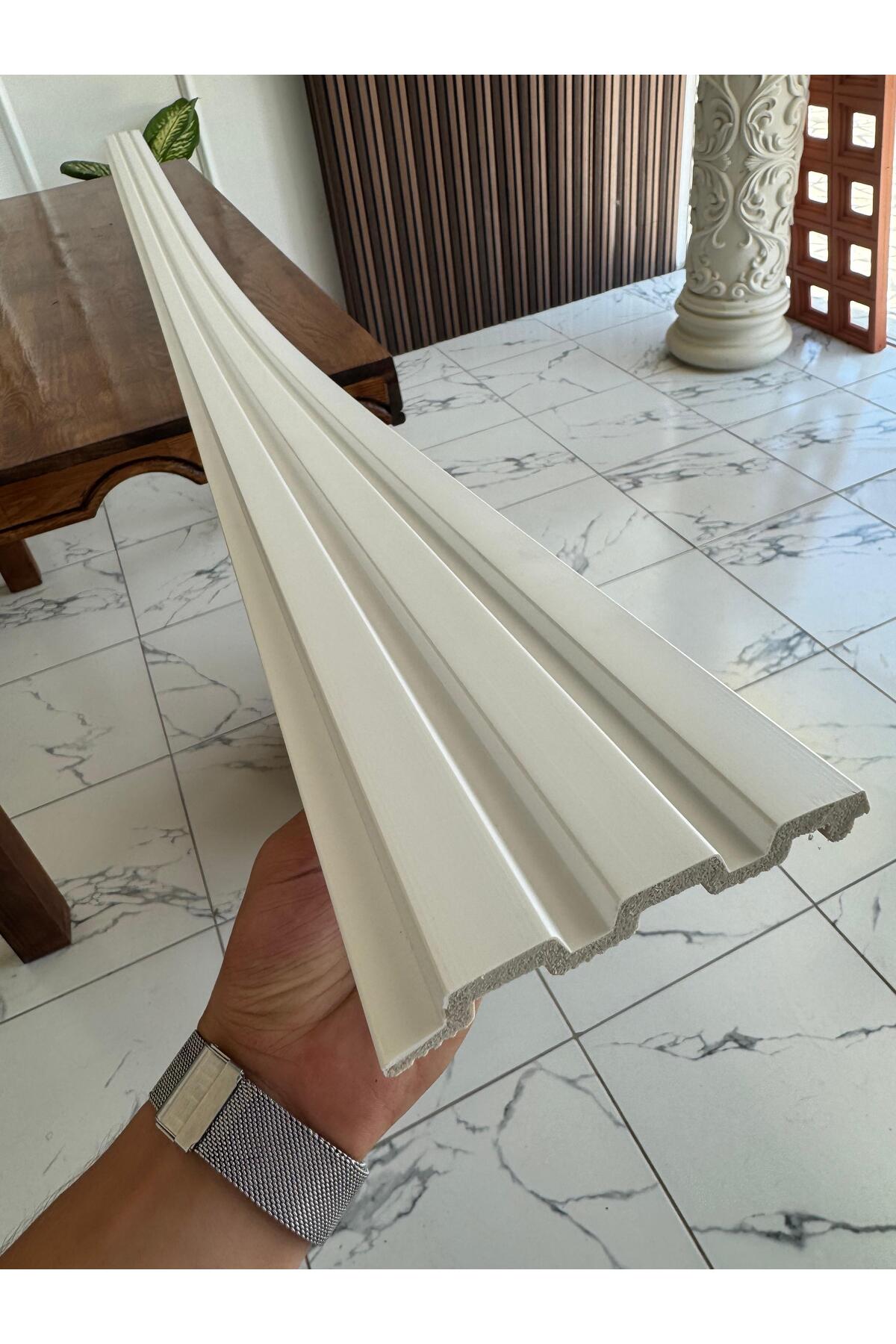 Pvc Polimer White Duvar Lambiri Ofis Tv Arkası Koridor Dekoratif Panel