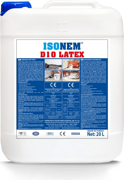 OZKUVVET Isonem D 10 Latex Aderans Arttırıcı, Yüzey Astarı, Jel Beton Astarı, Su Bazlı