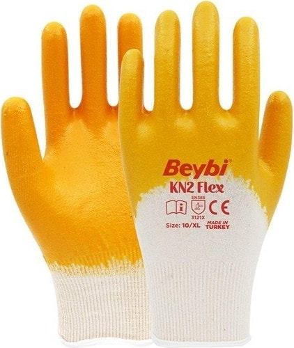 Kn2 Flex Likralı Pamuk Astarlı Nitril Kaplı Iş Eldiveni No:10 Xlarge 288 Çift (1 Koli)