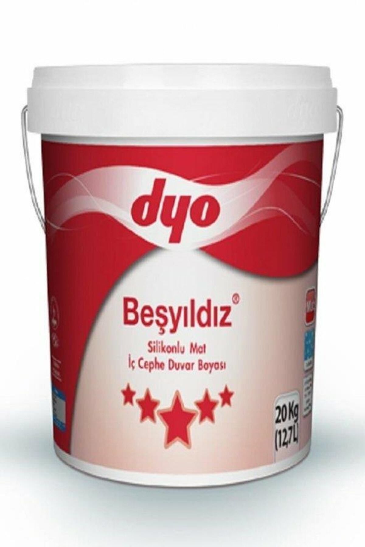 DYO Beşyıldız Silikonlu Mat Iç Cephe Duvar Boyası Renk; Yeni Fil Dişi 20kg/10kg/3,5kg