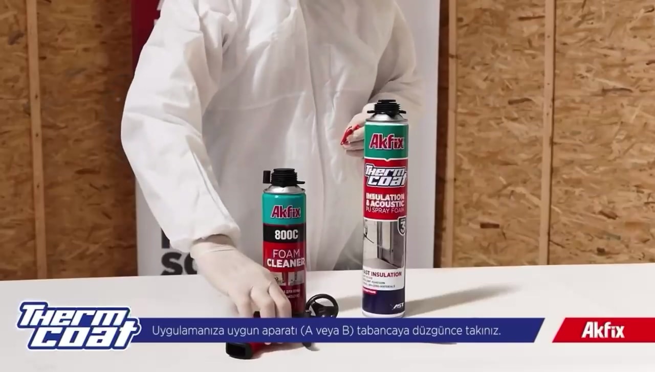 Thermcoat Poliüretan Isı Ve Ses Yalıtım Köpüğü 6 Ad. Tabanca Ve Temizleyici Hediye