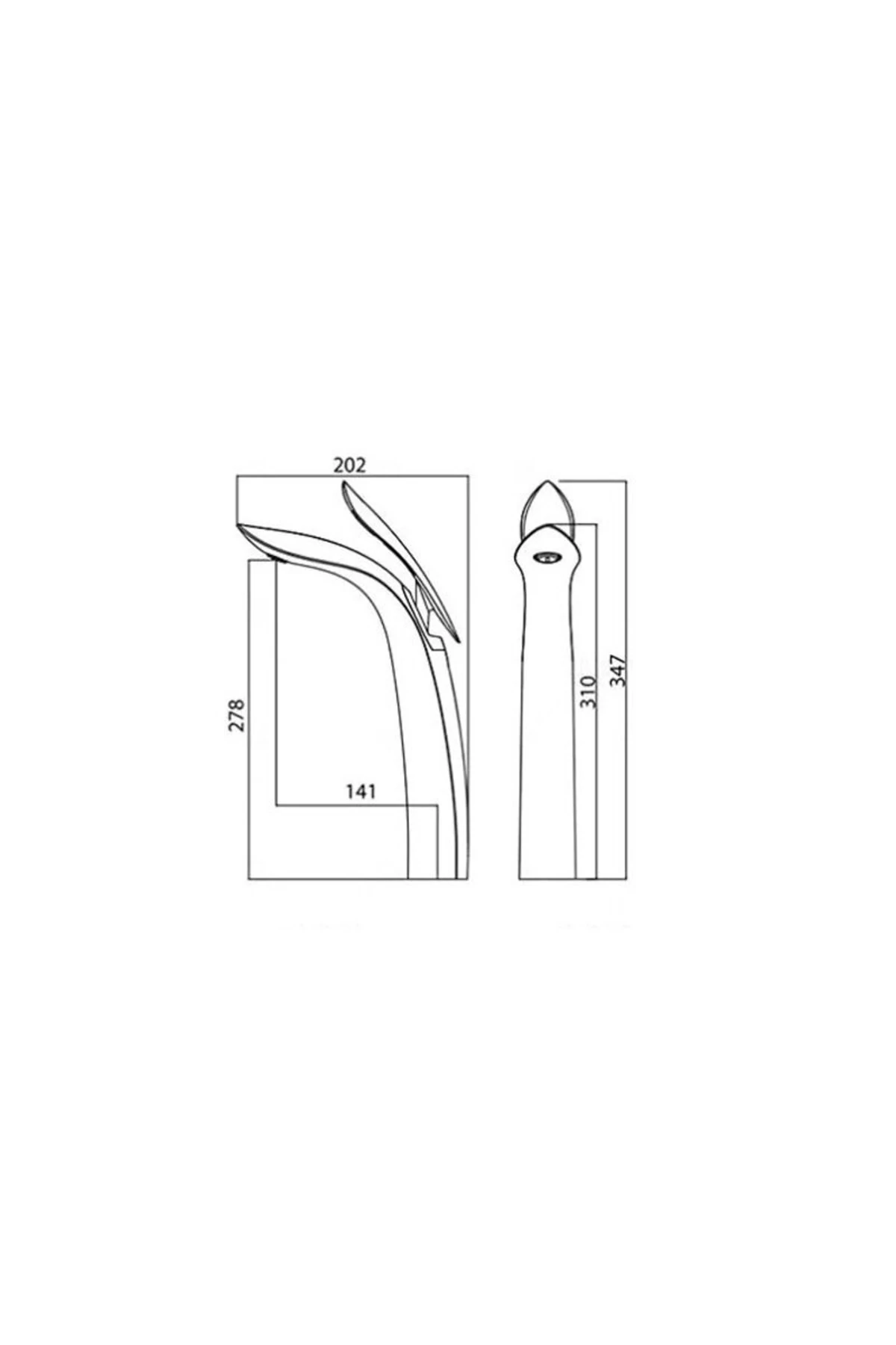 Yüksek Çanak Lavabo Bataryası Leaf Altın Gold Ksl103-g