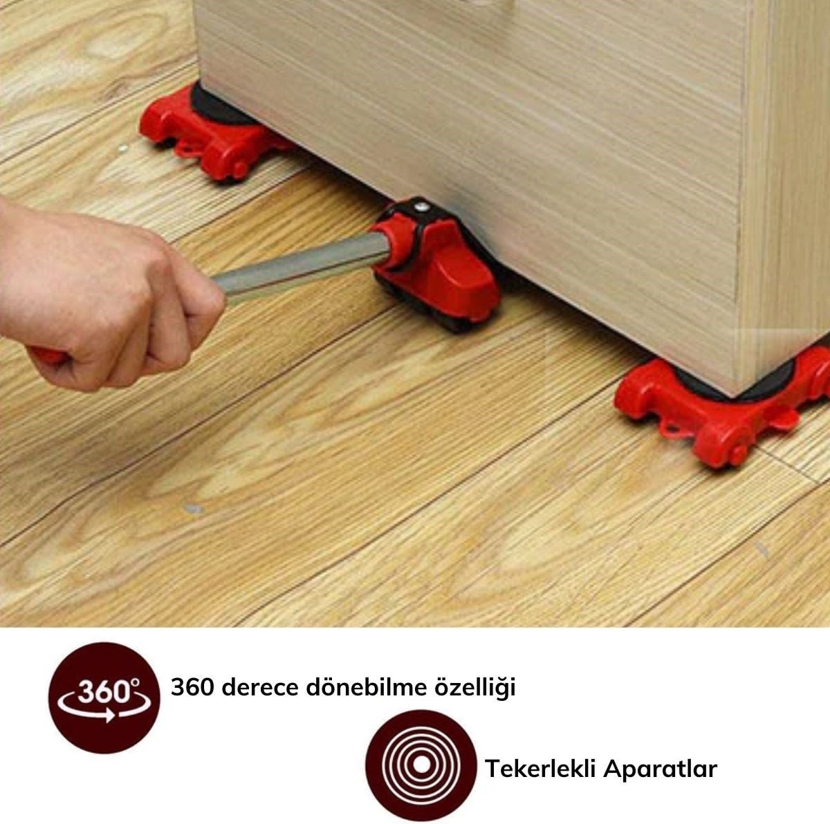 Tekerlekli Basit Pratik Ağır Beyaz Eşya Mobilya Taşıma Kaydırma Aleti Aparatı Seti