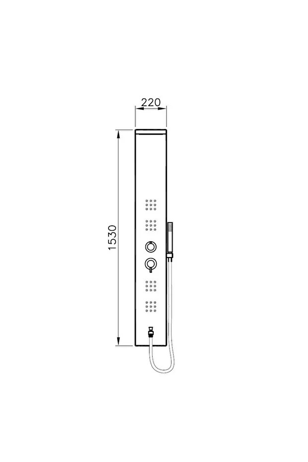 Shake A45807 Masajlı Duş Sistemi, Beyaz