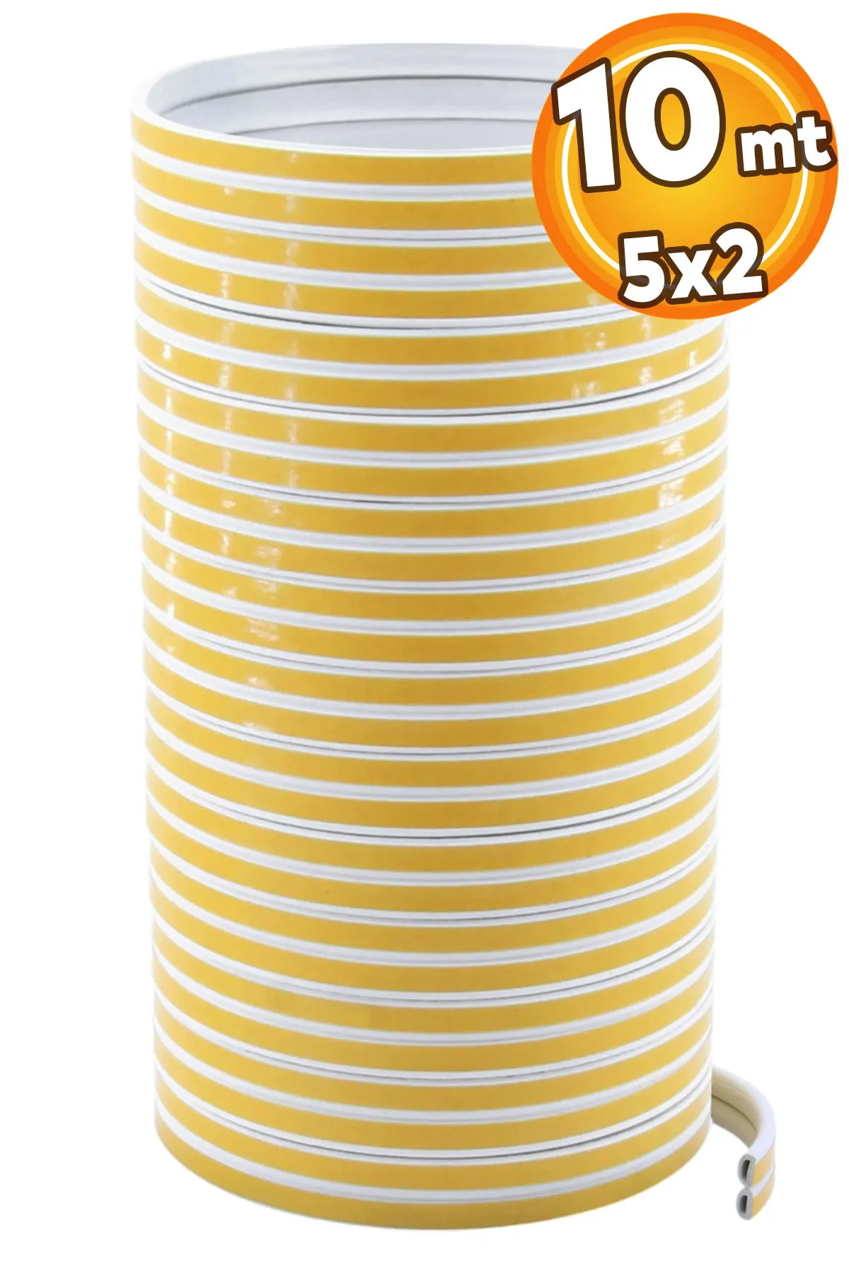 Kapı-pencere Isı Yalıtım Fitili - Yapışkanlı Izolasyon Contası 10(5X2) Metre-beyaz