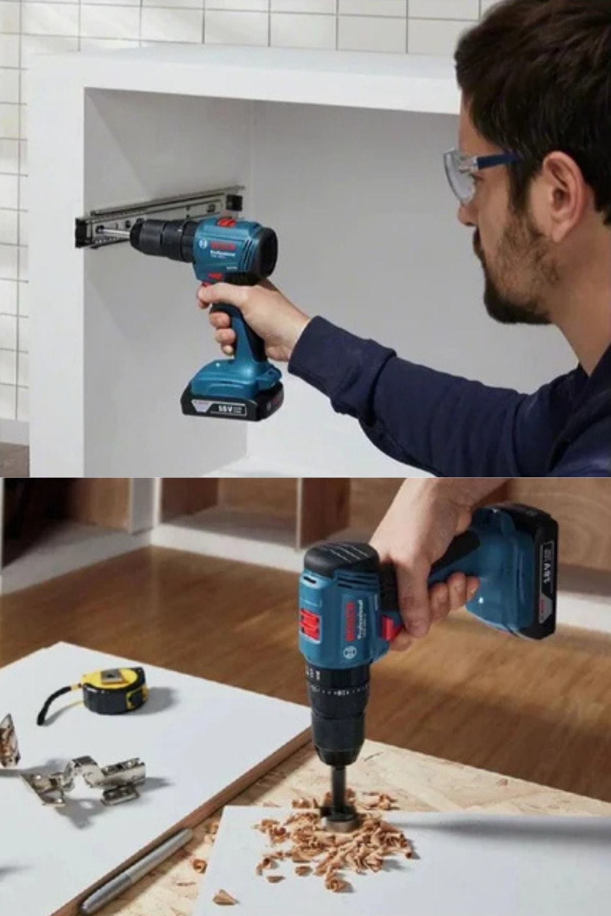 BOSCH Akülü Makine Seti Taşlama Şarjlı Matkap 1 x 5,0Ah 1 adet 2,0Ah Akü Dahil Vidalama seti