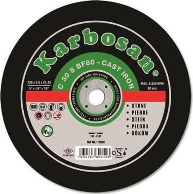 KARBOSAN Sc Kesici 230*3.0*22 C 30 S Bf80 Mermer (1 Adet)