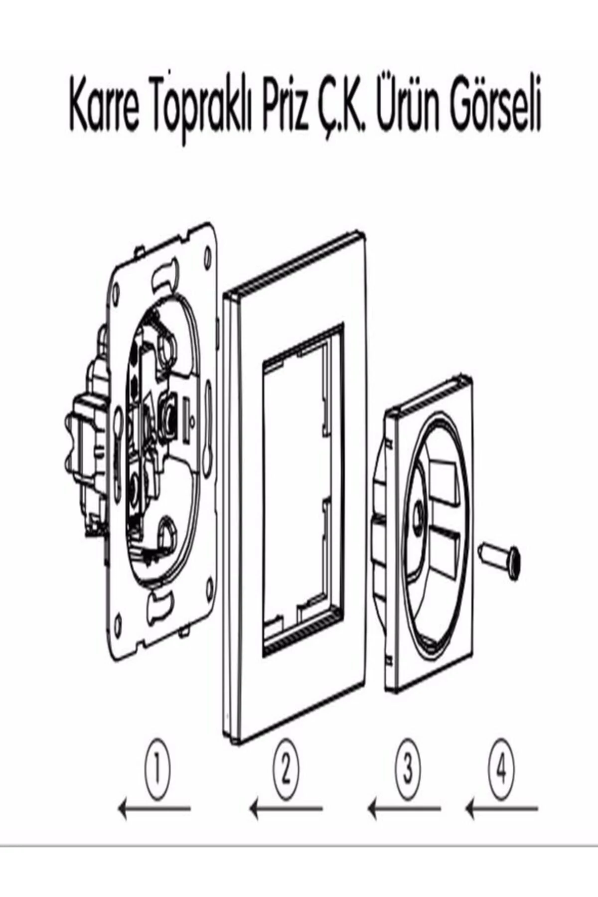 Karre Beyaz Topraklı Kapaklı Çocuk Korumalı 12'li Paket Çerçeve Dahil