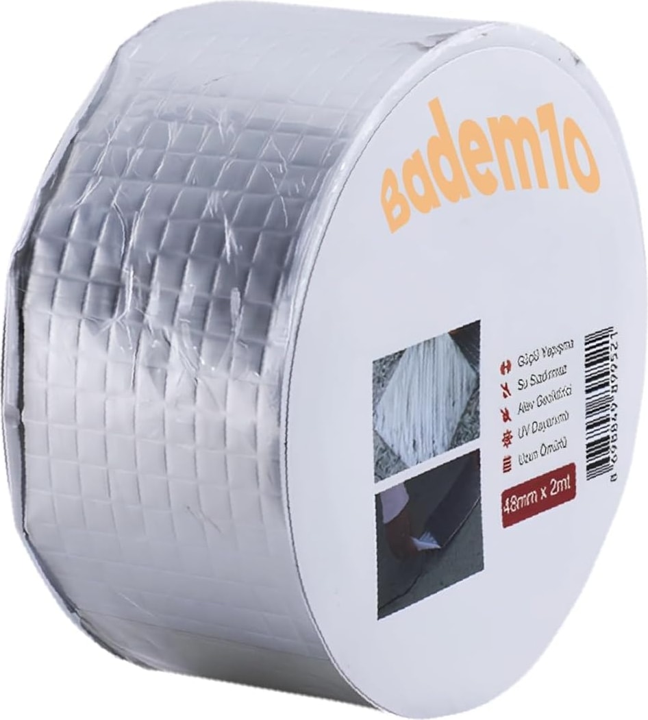 Bant Çatı Izolasyon Ses Su Yalıtım Tamir Sakız Bandı Gri 48 mm x 2 Metre 1 Adet