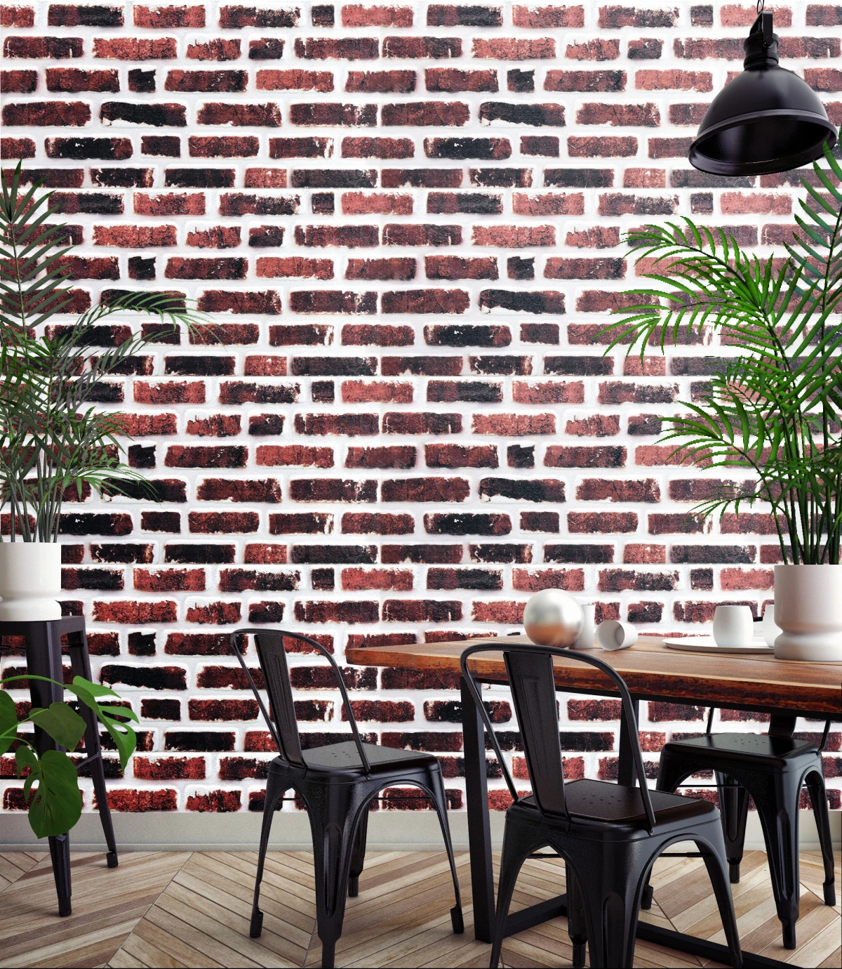 5 Adet (2,5m2) Tuğla Desenli 3 Boyutlu Renkli Strafor Köpük Duvar Kaplama Paneli (BR-515)