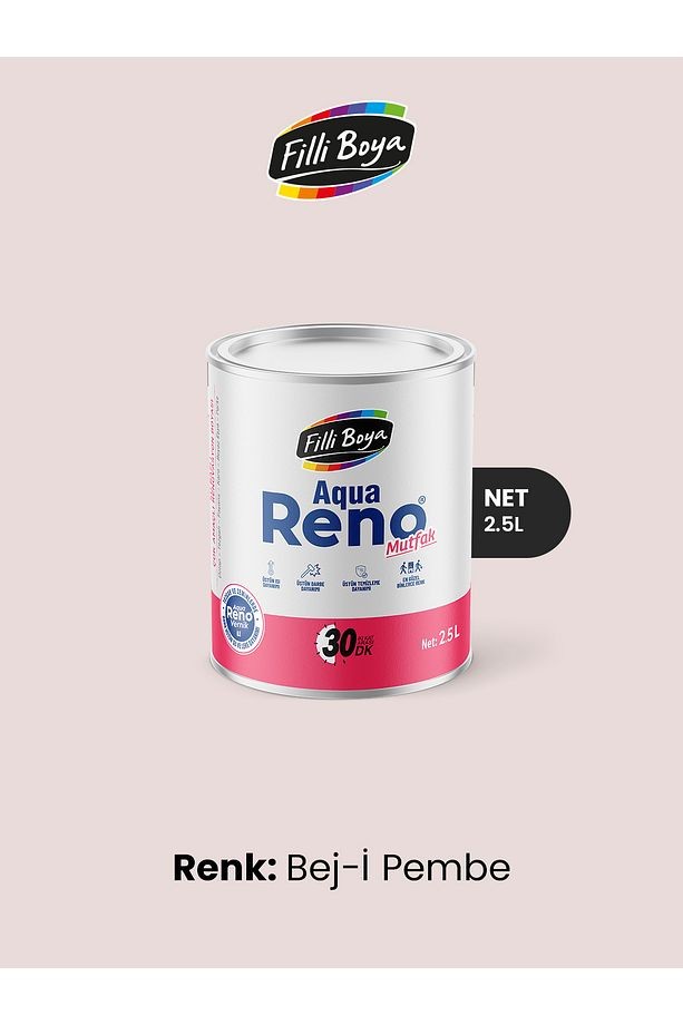 Aqua Reno Mutfak 2.5 Lt Bej-i Pembe