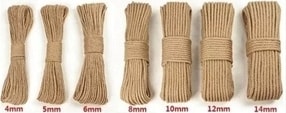 6mm 1.kalite Kendir Halat(Jüt-Urgan) Ip (50 Metre)