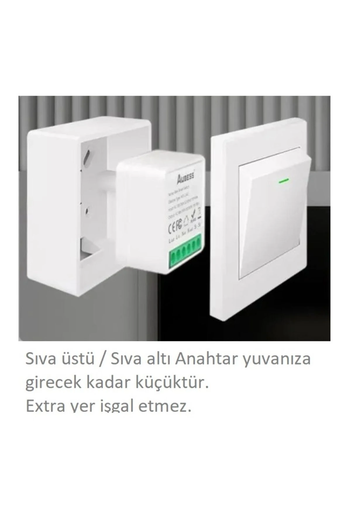 Aubess Akıllı Anahtar 2 Çıkış Panjur Kepenk vs Kontrol ( Kuru Kontak )