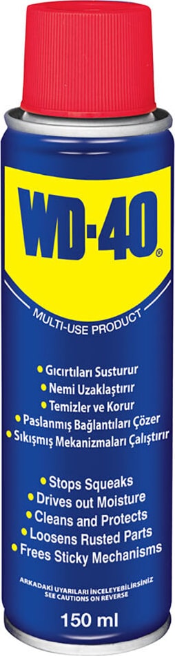 WD-40 Çok Amaçlı Pas Sökücü Metal Yüzeyler İçin 150 ml Nemi Uzaklaştırır