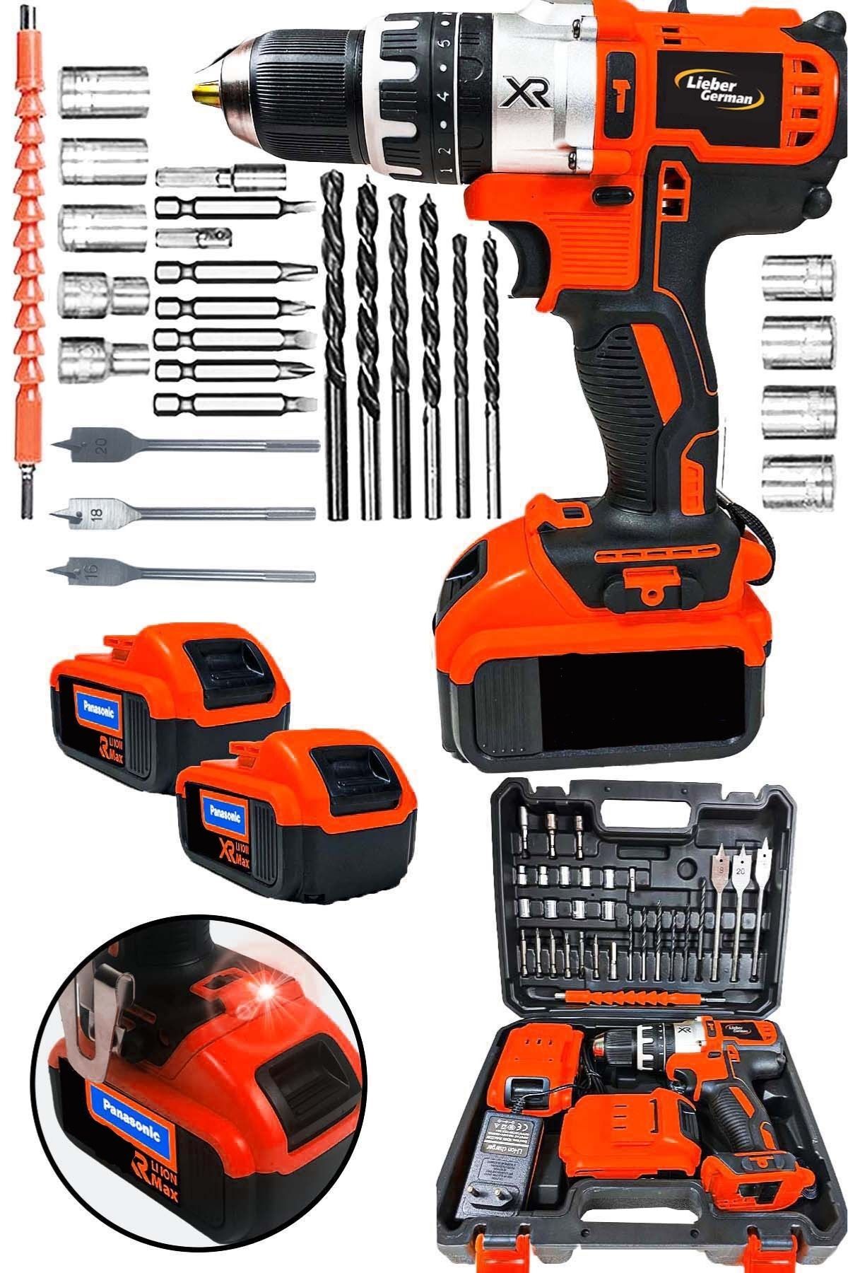 Xpro Serii Xr 30 Pcs 58 V 10 Ah Darbeli Titanium Sargılı Lion Akülü Turbo Şarjlı Vidalama Matkap