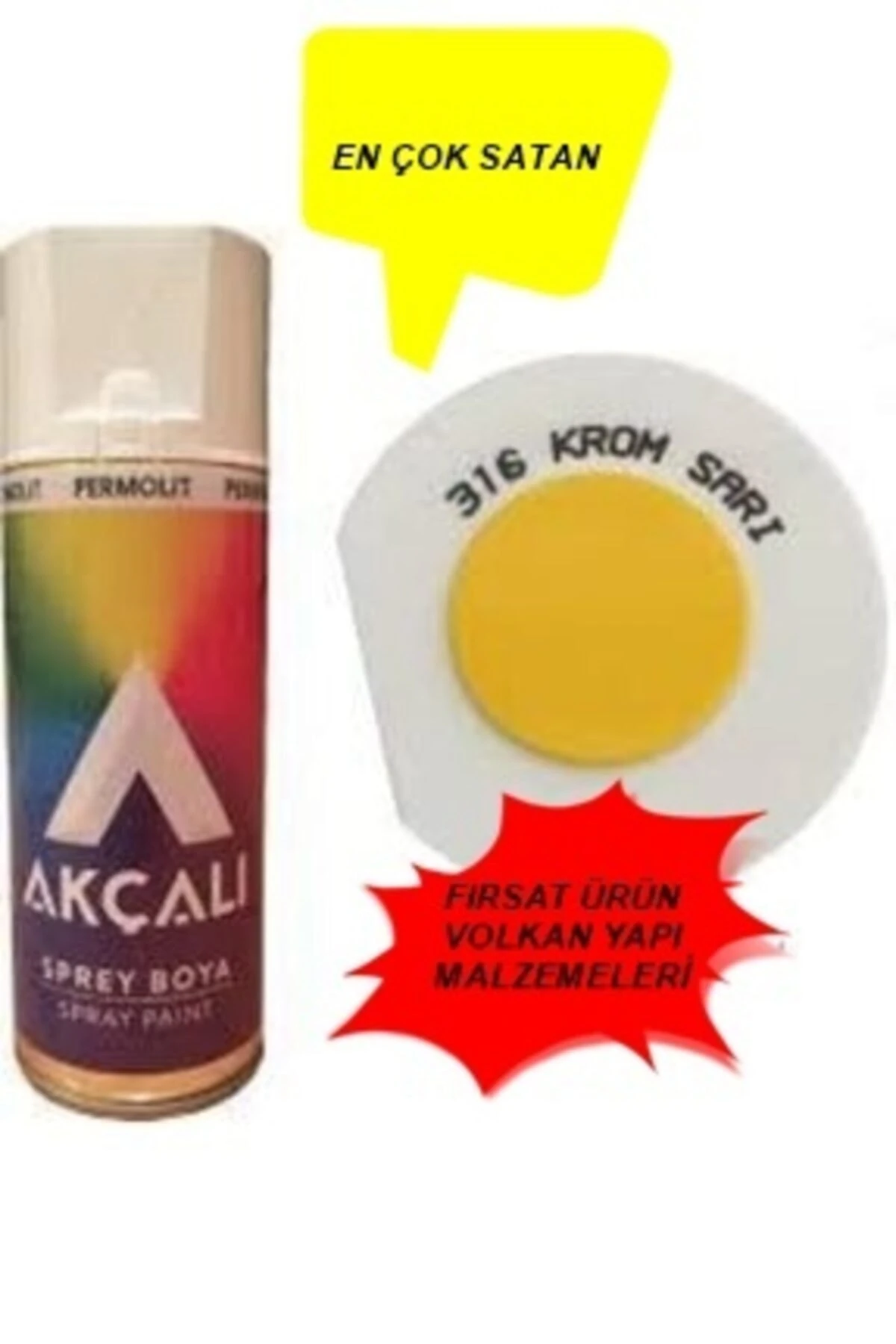 Krom Sarı Sprey Boya 316 400ml 1 Adet