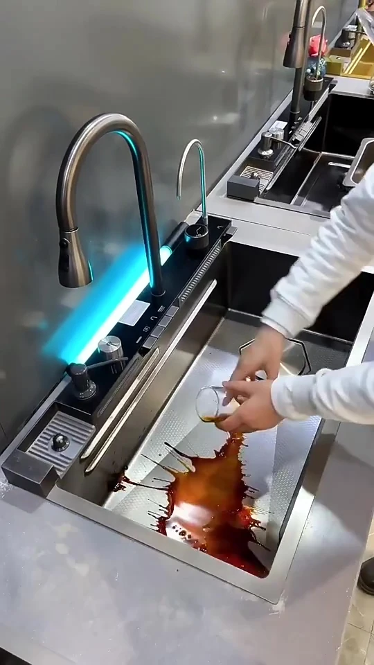 9 Fonksiyonlu Elektronik Akıllı Eviye Seti (304 çelik 4 mm)