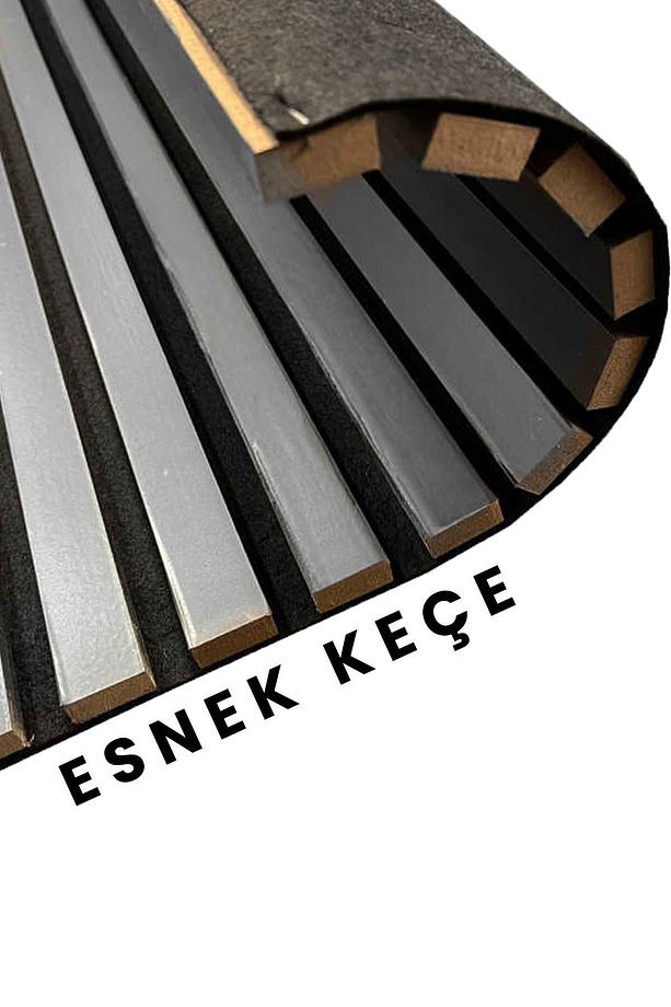 Mdf Ahşap Akustik Duvar Paneli 100x280 Cm ( Antrasit ) /