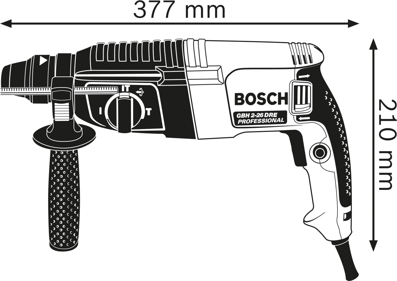 GBH 2-26 DRE Profesyonel Kırıcı-Delici Matkap 800W 2,7J 0.6