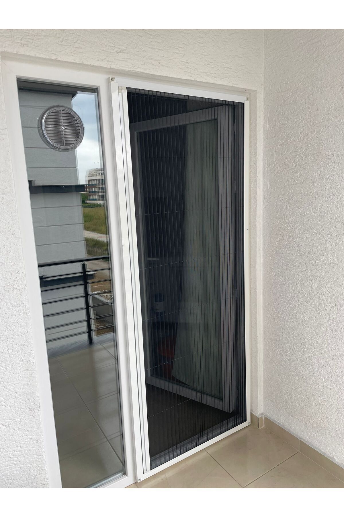 Plise Pileli Sürgülü Akordeon Kapı ve Pencere Sinekliği EN 0-90/ BOY 0-210