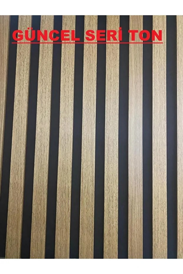 1m² (50cmx50cm 4 Adet)Kahverengi Akustik Duvar Paneli 3mm Keçe Ve 8mm Mdflam Duvar Çıtası Lambiri
