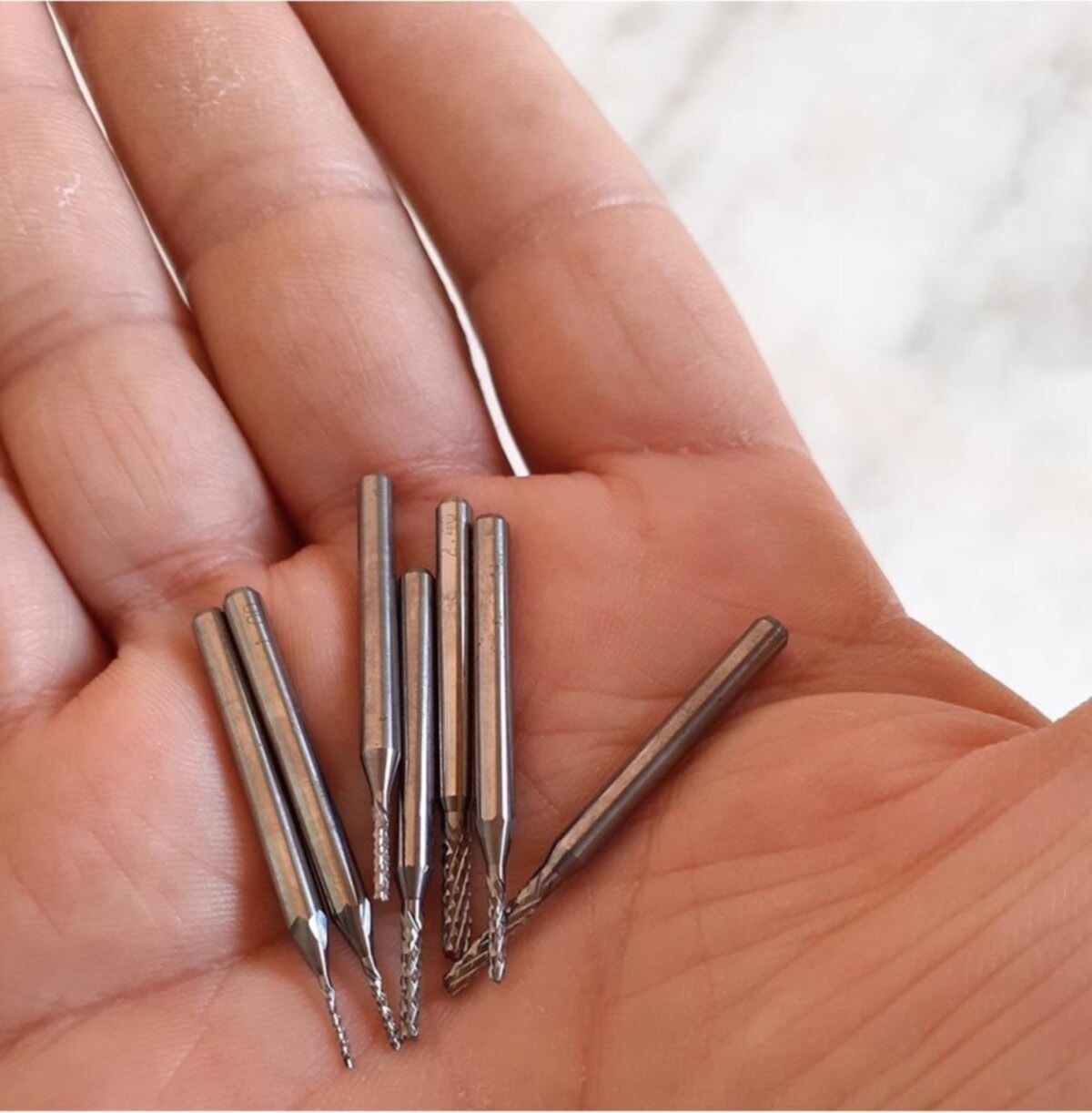 CAT Dremel Benzeri Kalıpçı Taşlama Cnc Karbür Uç Seti Yoğun Çelik Tungsten 7 Parçalı 3.2 Çap Mil Freze