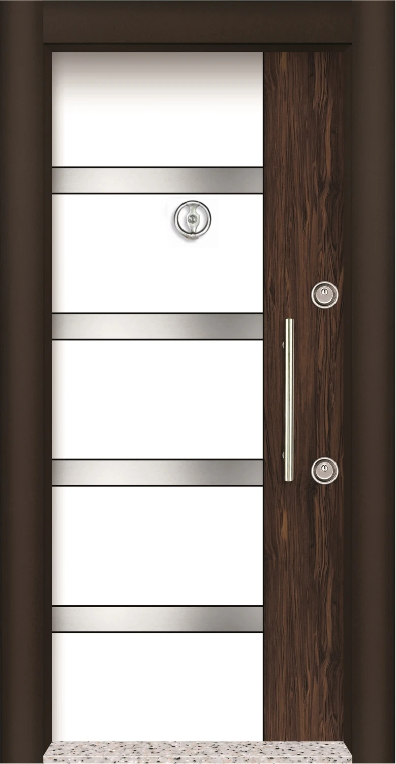 MN-1706 Lux Laminant Abanoz Ceviz Çelik Kapı