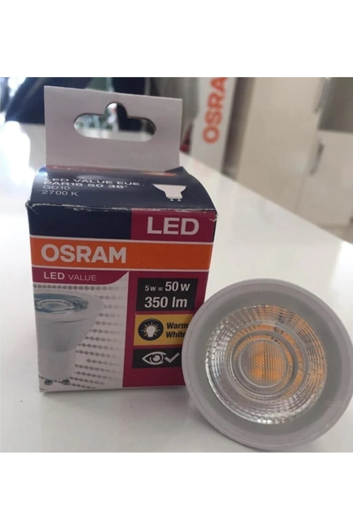 GU10 Duylu 4,5W Led Ampul 2700 Kelvin Sarı Işık 4058075198586