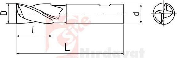 Zps-Fn Kısa Delik Frezesi 8mm (Aluminyum Için) Dın 327 2z