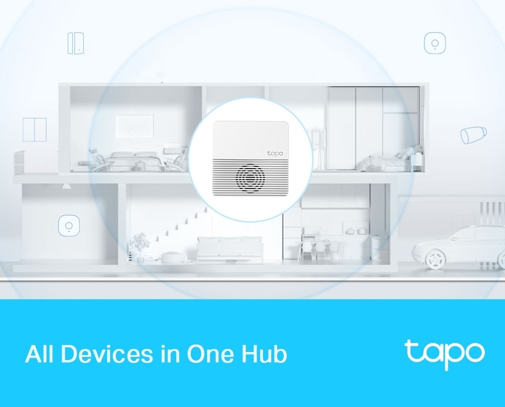 Tapo H200 | Akıllı Hub | 64 Cihaz + 4 Kapı Zili/Kamera Bağlantısı | 19 Zil Sesi | Kablolamasız | MicroSD Kart Destekli | Düğme ve Sensör Kontrol | Tapo Ekosistem Hub