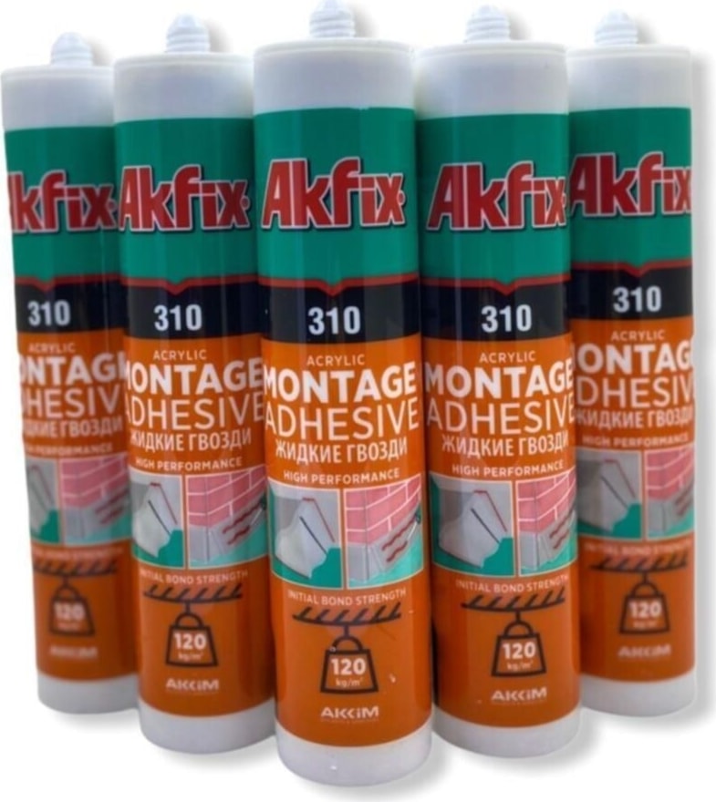 Istanbul E-Hırdavat Kartonpiyer Stropiyer Yapıştırıcı Beyaz 310 ml x 5'li Set