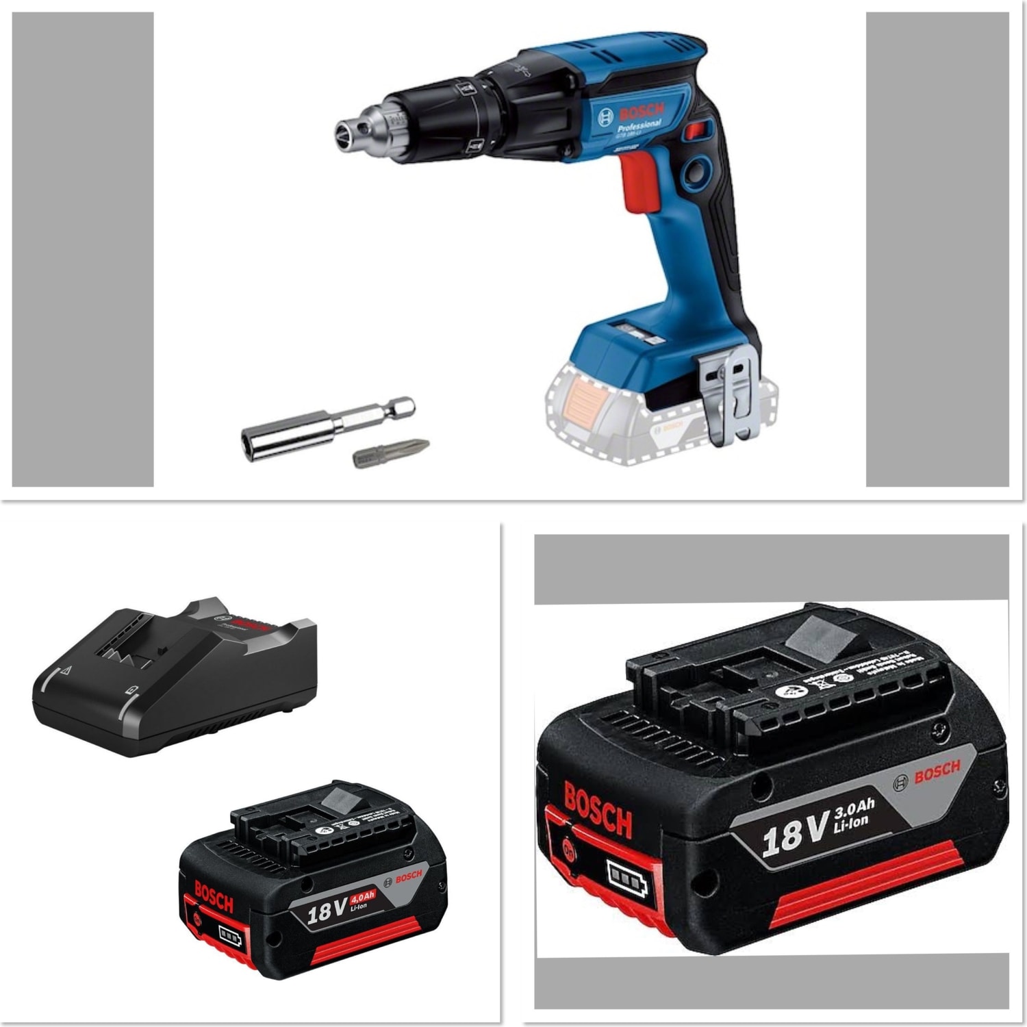 BOSCH Gtb 185 Li-On Alçıpan Vidalama Karton Kutu - 1 Ad 4.0 Ah Akü + 1 Ad 3.0 Ah Akü