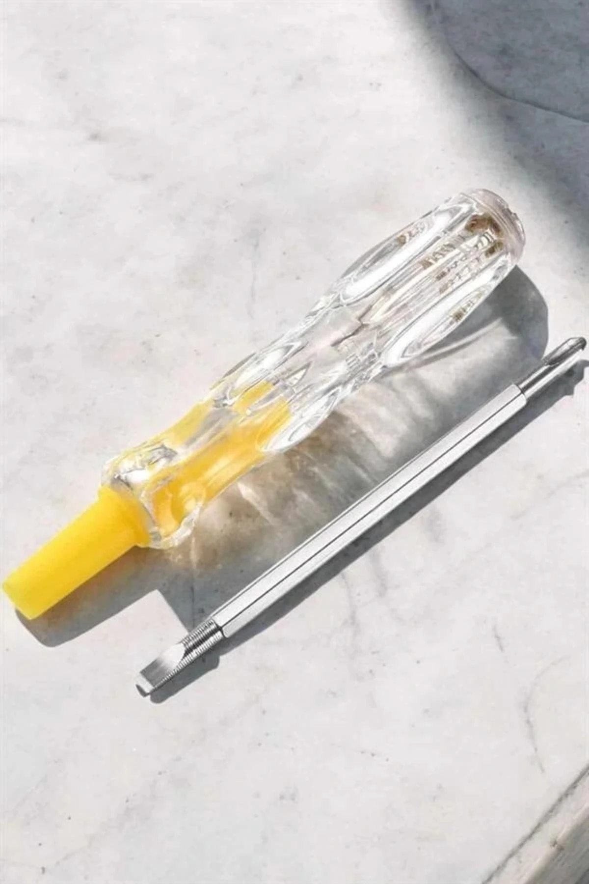 Çift Taraflı Elektrik Kontrol Kalemi Şeffaf Tornida