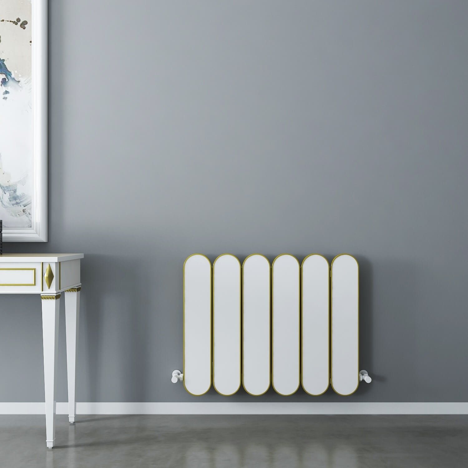 Magico Yatay Alüminyum Radyatör Modern Tasarım Beyaz