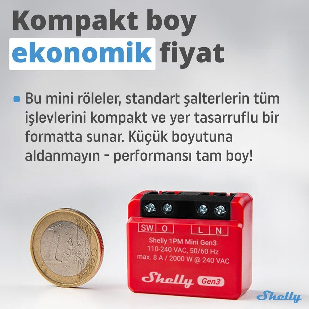 1PM Mini Gen3 Enerji Ölçer Röle