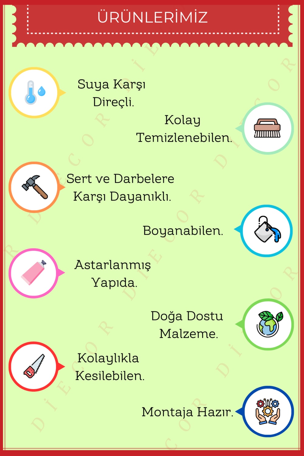 Dekoratif Boyanabilir Süpürgelik 15 Adet 2 cm Polistren Duvar Çıtası